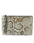 Dolce & Gabbana Verde Acqua Exotic Leather Gold DG Logo Clutch Borse Bag